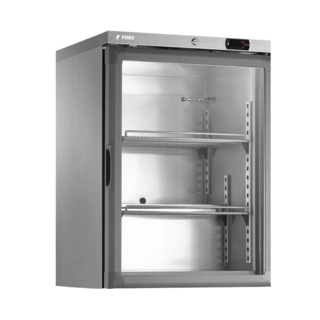 FORS Gefrierschrank Unterbau, Glastür, Edelstahl - CFS 150 GES