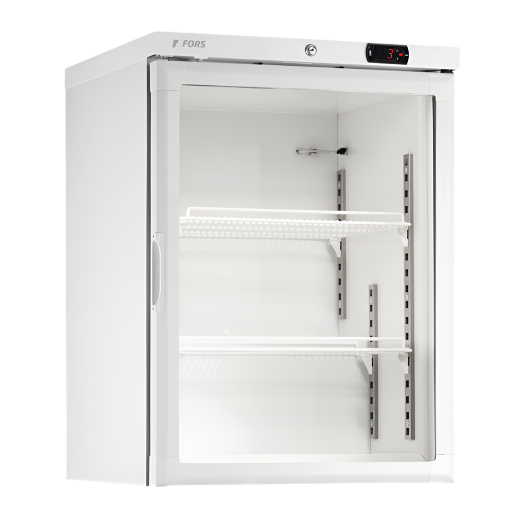 FORS Gefrierschrank Unterbau, Glastür, weiss - CFS 150 WG
