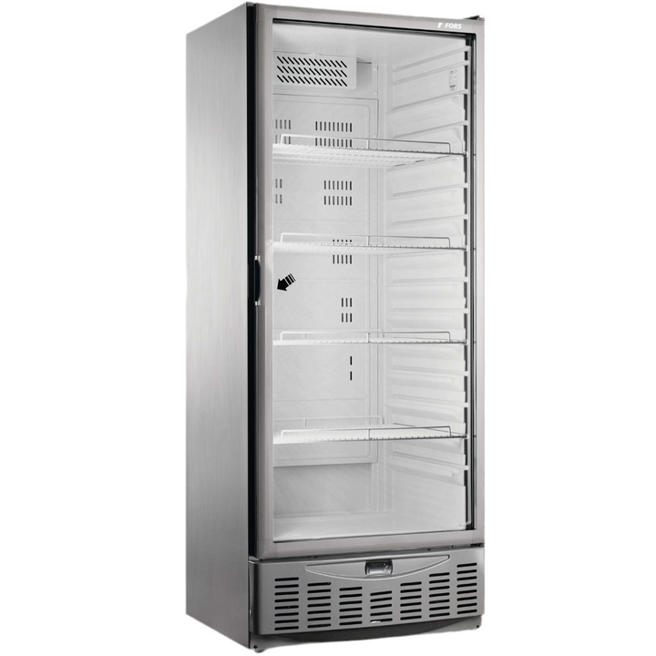FORS Kühlschrank, Glastür, Edelstahl, GN 2/1 und 600×400 - GMCV 550 GES