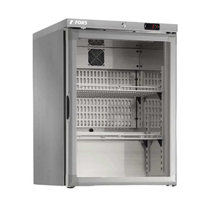 FORS Kühlschrank Unterbau, Glastür, Edelstahl - CCV 150 GES