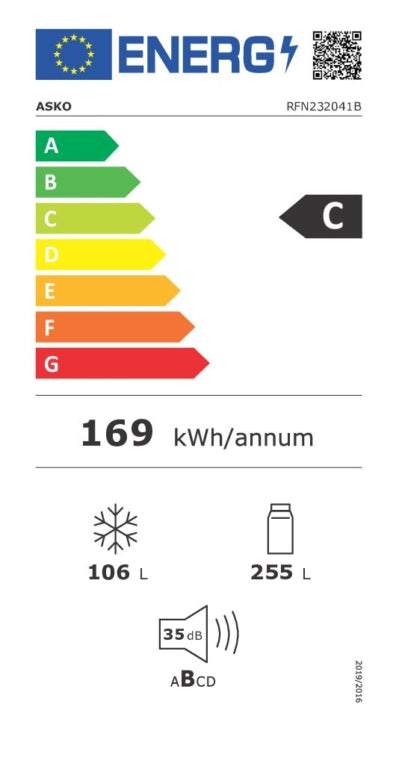 ASKO Kühl-Gefrierkombination RFN232041B