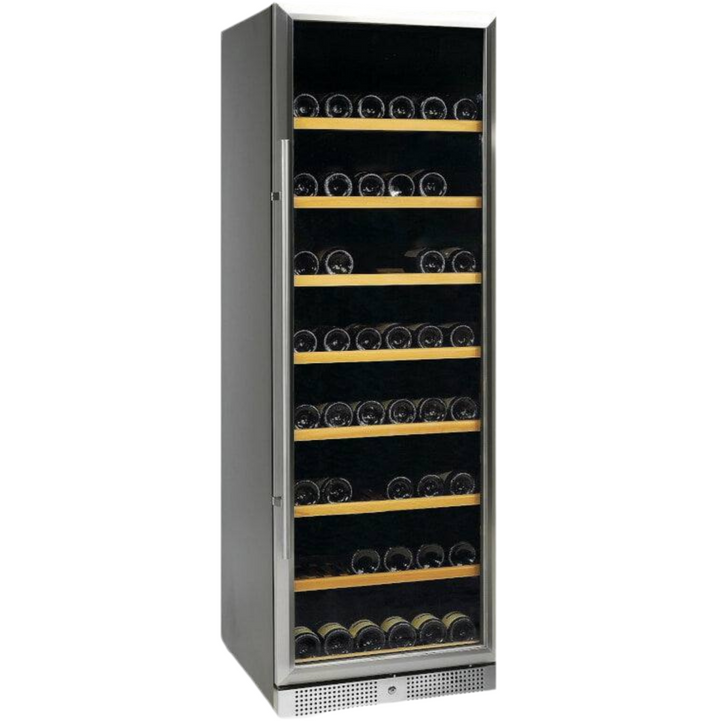 FORS Weinkühlschrank, Glastür, schwarz/Edelstahl, 1 Zone - VS 176165 GES