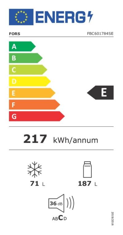 FORS Einbau-Kühl-Gefrierschrank FBC 601784 SE - Einbau - EU-60