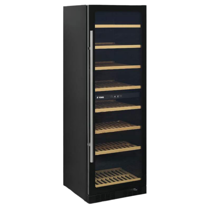 FORS VC 176163 NG Weinkühlschrank – Glastür, Schwarz, 2 Zonen