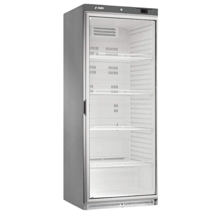 FORS Kühlschrank, Glastür, Edelstahl, GN 2/1 - GCV 600 GES