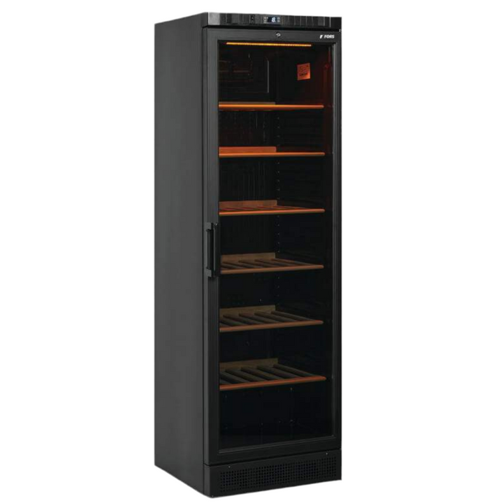 FORS Weinkühlschrank, Glastür, schwarz, 1 Zone - WK 184118 NG
