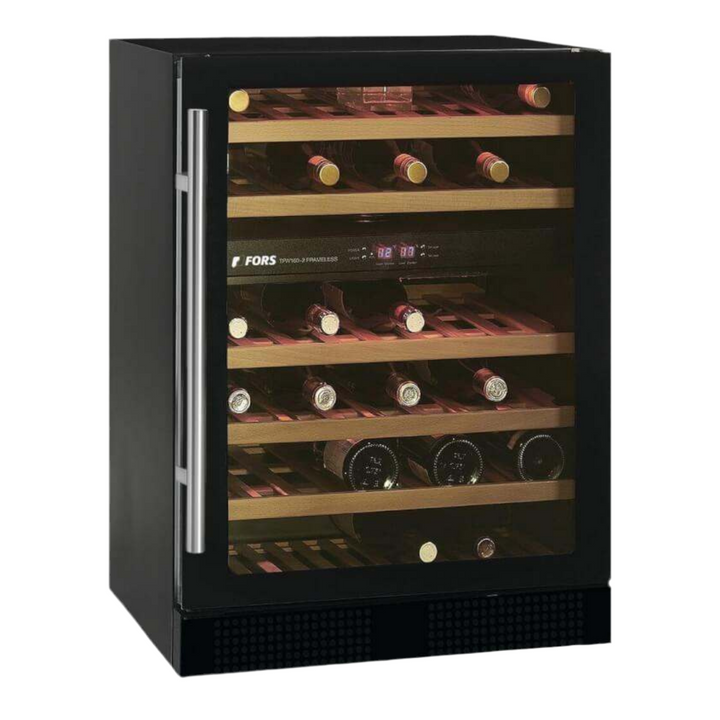 FORS Weinkühlschrank, Glastür, schwarz, 2 Zonen - VC 8246 NG