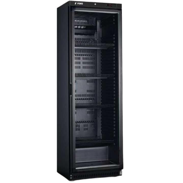 FORS Kühlschrank, Glastür, schwarz - CCV 400 NG