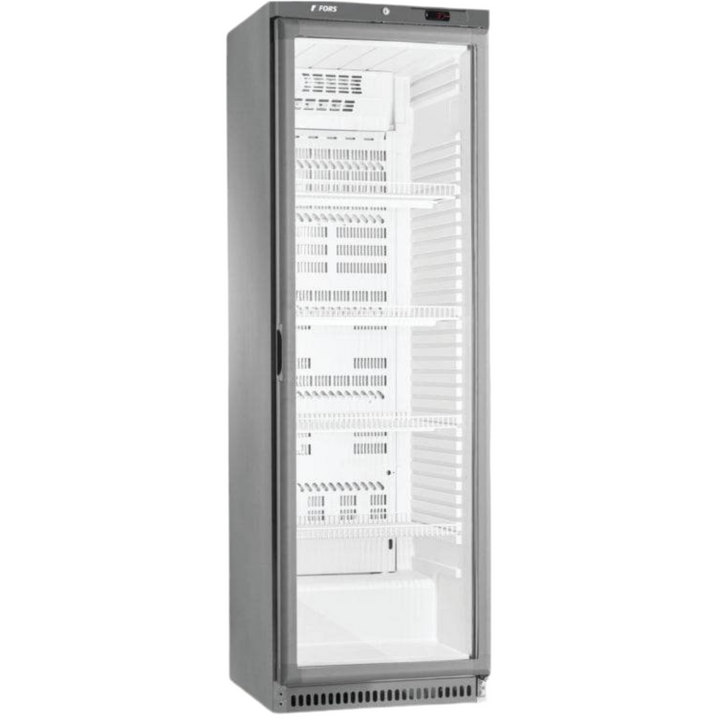 FORS Kühlschrank, Glastür, Edelstahl - CCV 400 GES