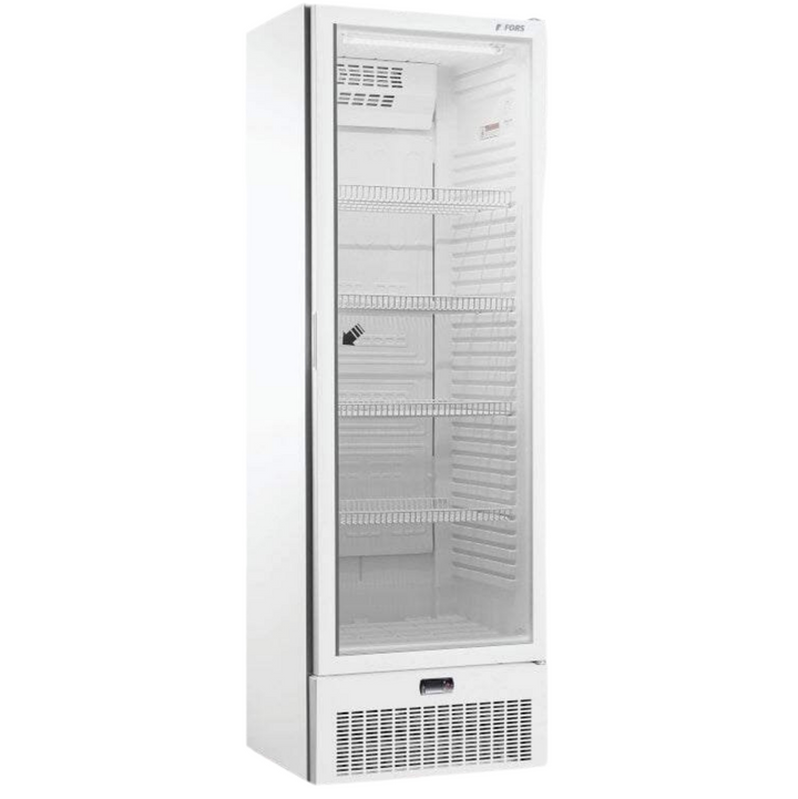 FORS Kühlschrank, Glastür, weiss - CCV 401 W