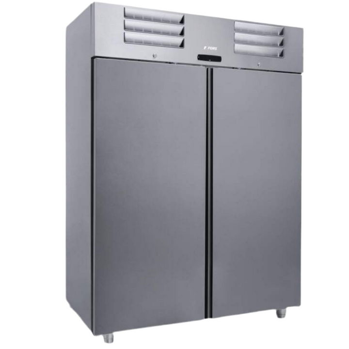 FORS Kühlschrank, doppelte Volltür, Edelstahl, GN 2/1 - DGCV 1400 ES