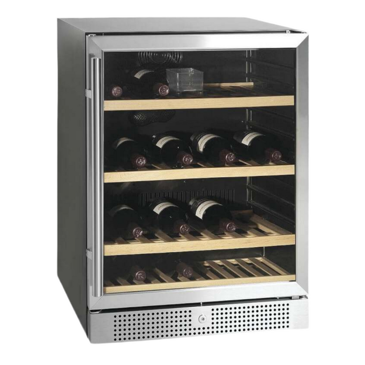 FORS Weinkühlschrank, Glastür, schwarz/Edelstahl, 1 Zone - VS 8248 GES
