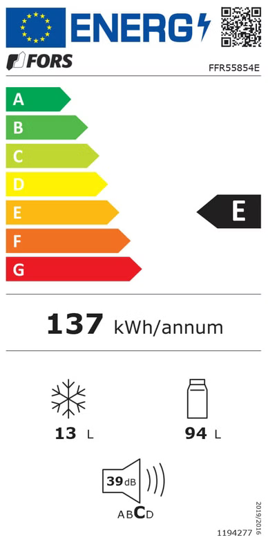 FORS KST107 EEV Tischkühlschrank