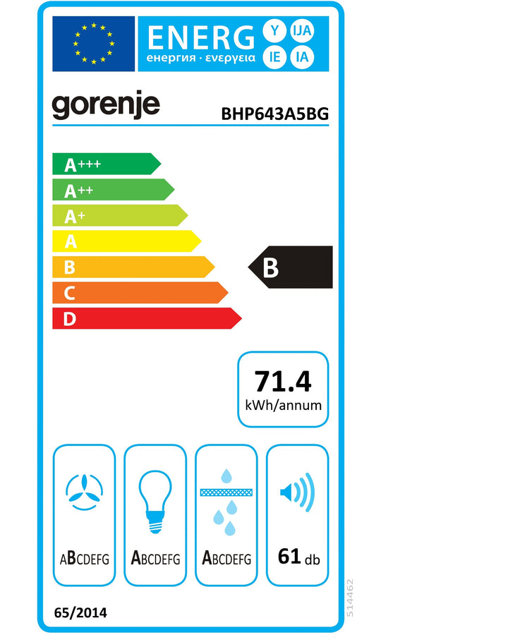 GORENJE Einbau-Dunstabzugshaube BHP643A5BG